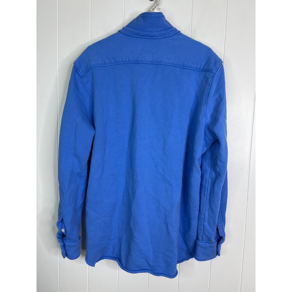 Eileen Button Up Sweatshirt Triple Fleece in Color Wave Size XL - Picture 7 of 8